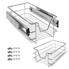 AREBOS Sliding drawer for kitchen cabinets and fitted cupboards - additional storage - 30cm