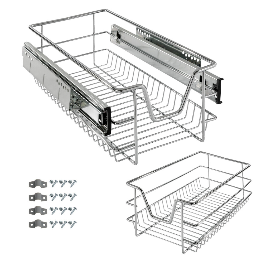 AREBOS Sliding drawer for kitchen cabinets and fitted cupboards - additional storage - 30cm
