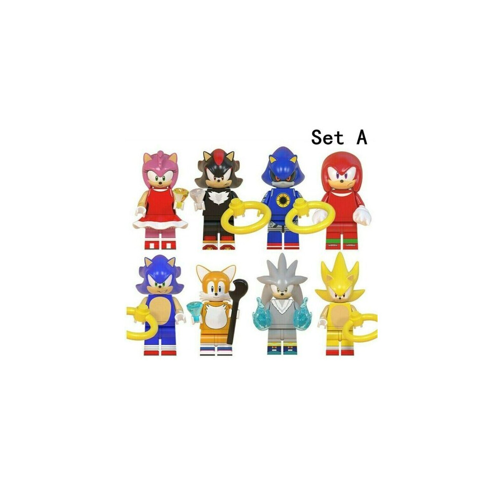 (8Pcs-A) Sonic The Hedgehog Minifigure Fit Lego Kid Toy Gift