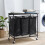 Living And Home Triple Bag Rolling Laundry Sorter with Lift-up Ironing Board 1