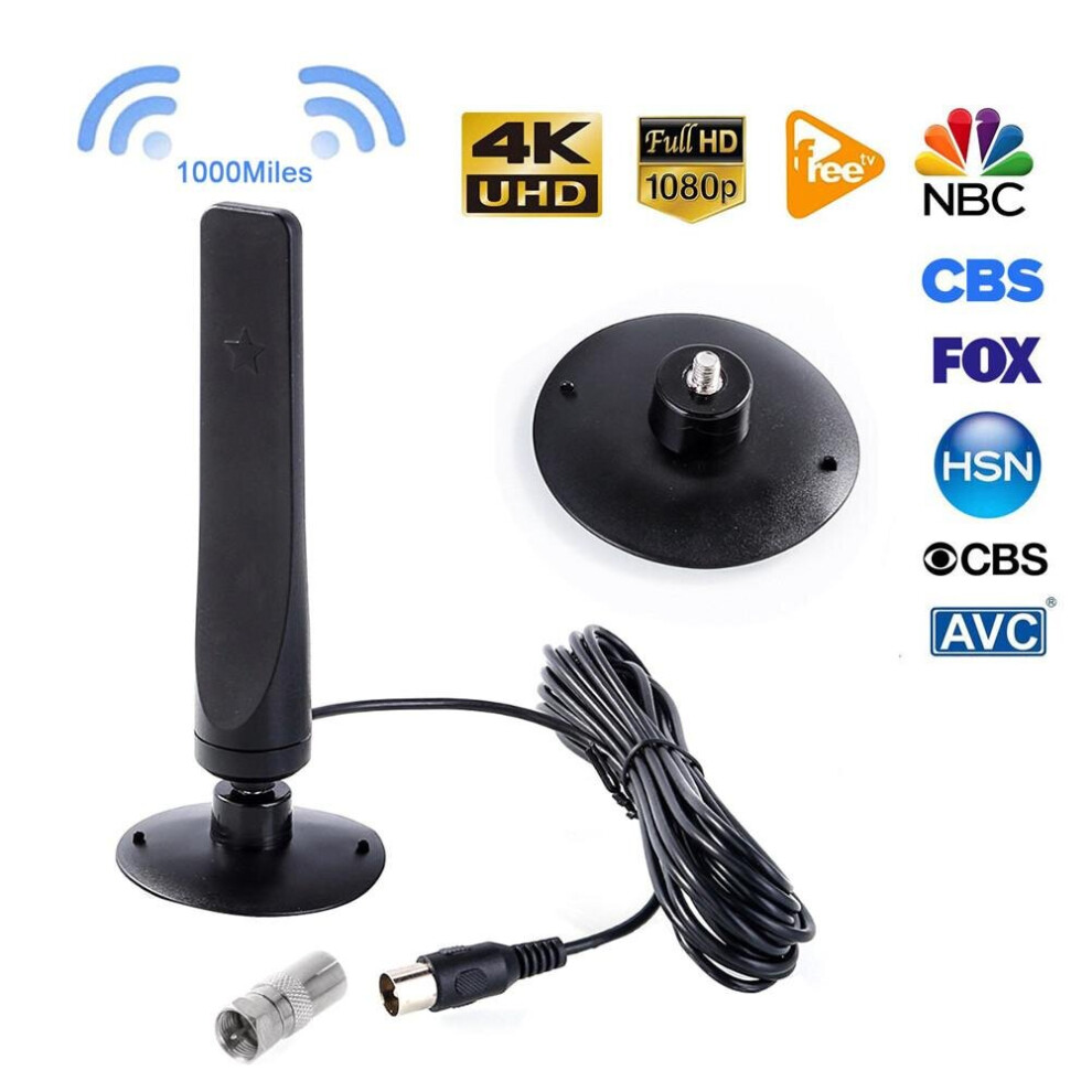 1000 Miles Long-Range Indoor Digital TV Antenna 4K HD Signal Receiver Amplifier