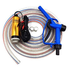 Electric Oil Pump 12v Diesel Pump Fuel Dispenser Fuel Gun Combo Kit, Oil Transfer Pump Fuel Diesel Kerosene Biodiesel Pump w/Hose Nozzle