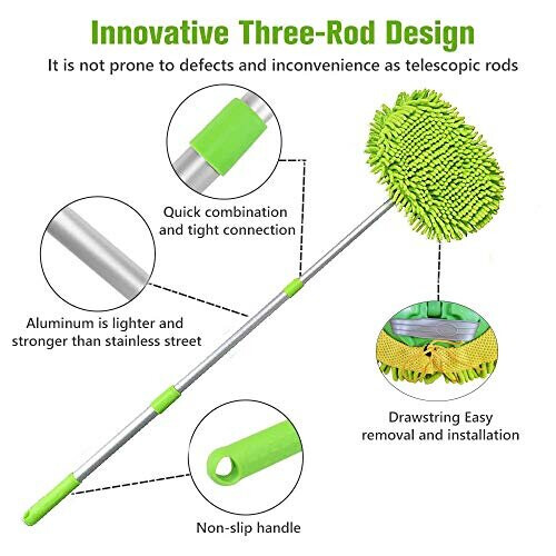 Car Wash Brush Telescopic Car Wash Brush Aluminum Long Handle Car Wash