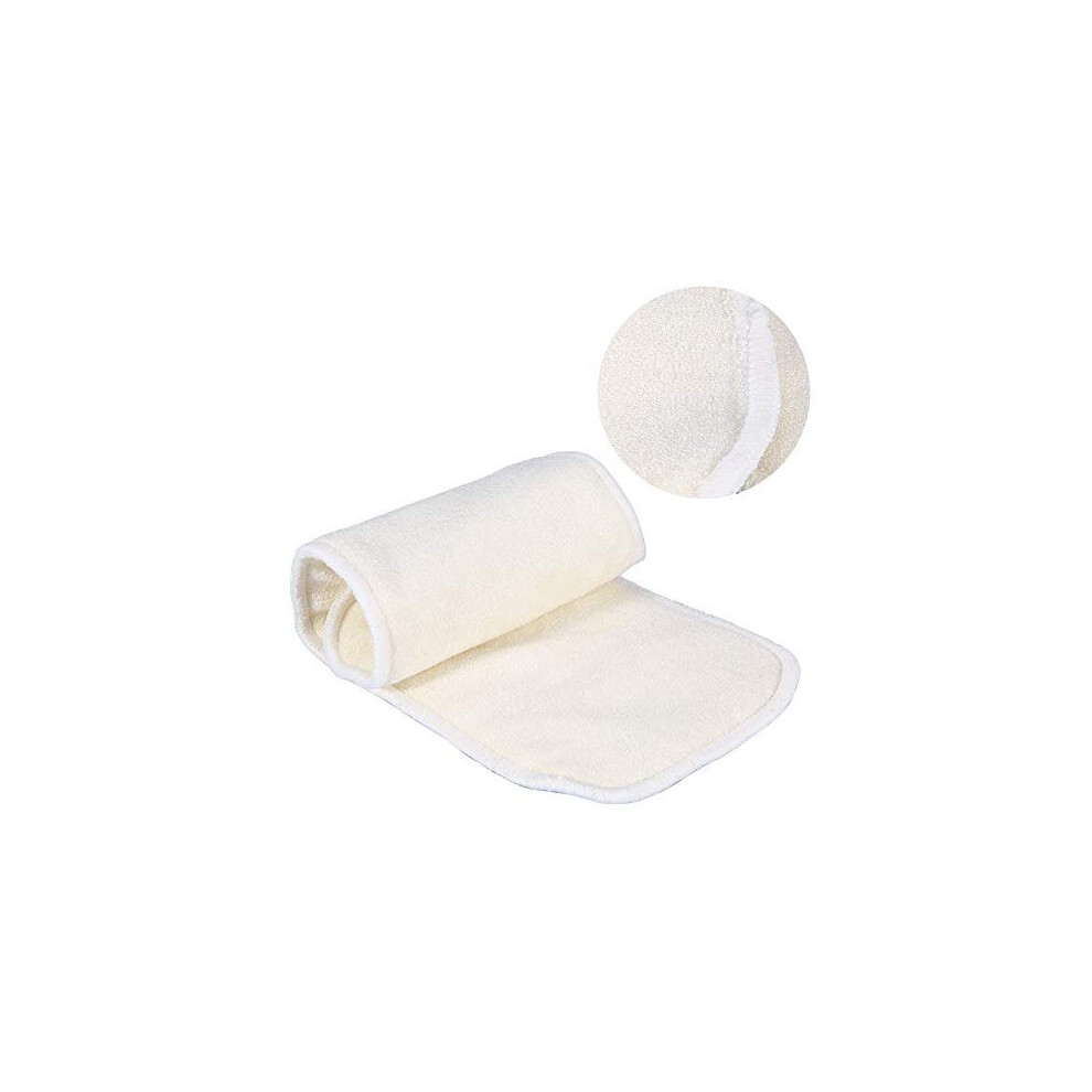 Ifsecond Diaper Inserts, 4Layers Bamboo Fiber Adult Incontinence Cloth Nappy Liner Diaper Insert Pad