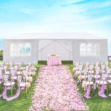 3*9m Gazebo Marquee Canopy Outdoor Garden Party Wedding Tent W/8 Sides