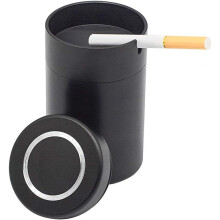 Outdoor ashtray with lid, portable detachable windproof aluminum alloy ashtray