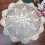Cotton Hand Crocheted Lace Tablecloth, Round, Beige, 16" 1