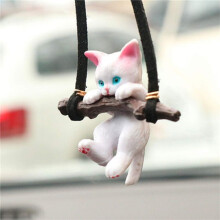 Car Ornament Creative Cute Branch Cat Rearview Mirror Pendant