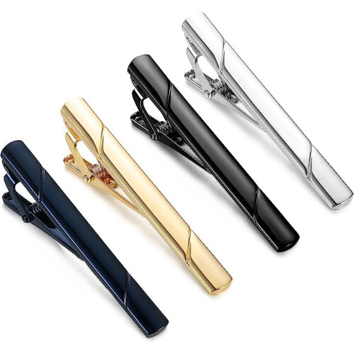 4 Pack Men's Tie Clips for Wedding Business Clips