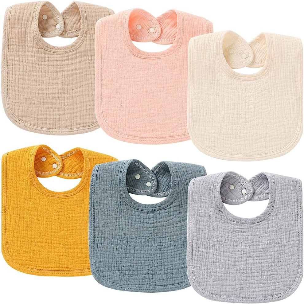 6 Pack Baby Bandanas Drool Bibs Cotton Unisex
