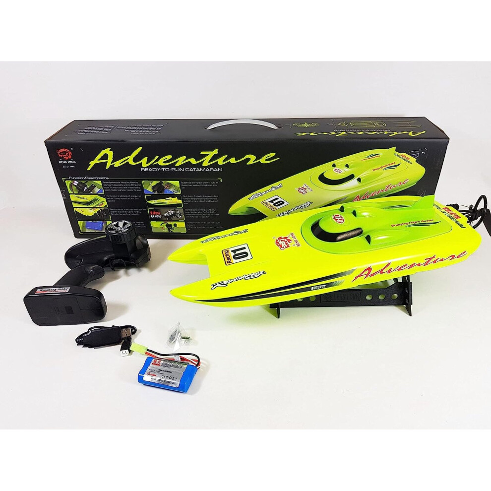 Heng Long 3788 53cm 2.4G 30km/h Electric RC Boat Remote Control Water Cooling RTR Model Toy For Pools and Lakes Outdoor Speed Boat Yacht Twin Motor