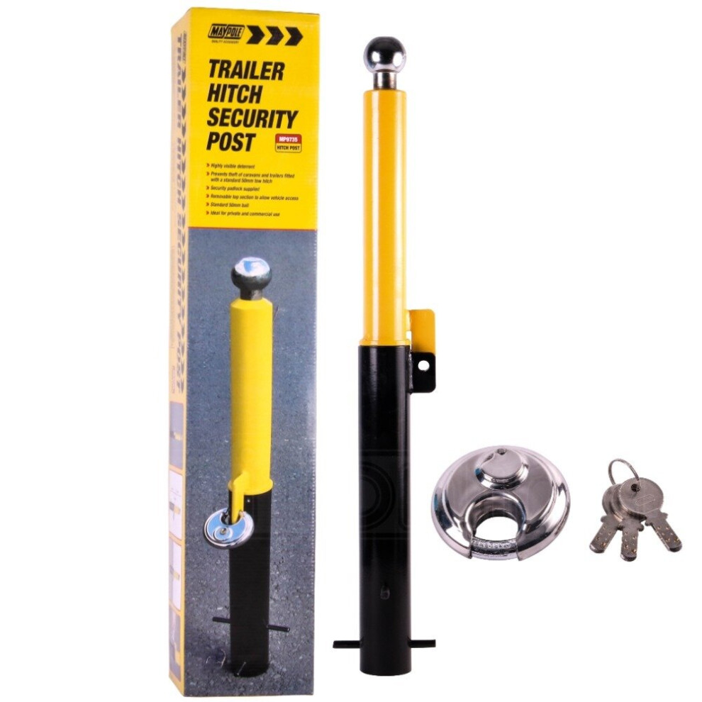 Maypole Trailer Removable Hitch Security Post Driveway Parking Bollard Padlock 4010699197369