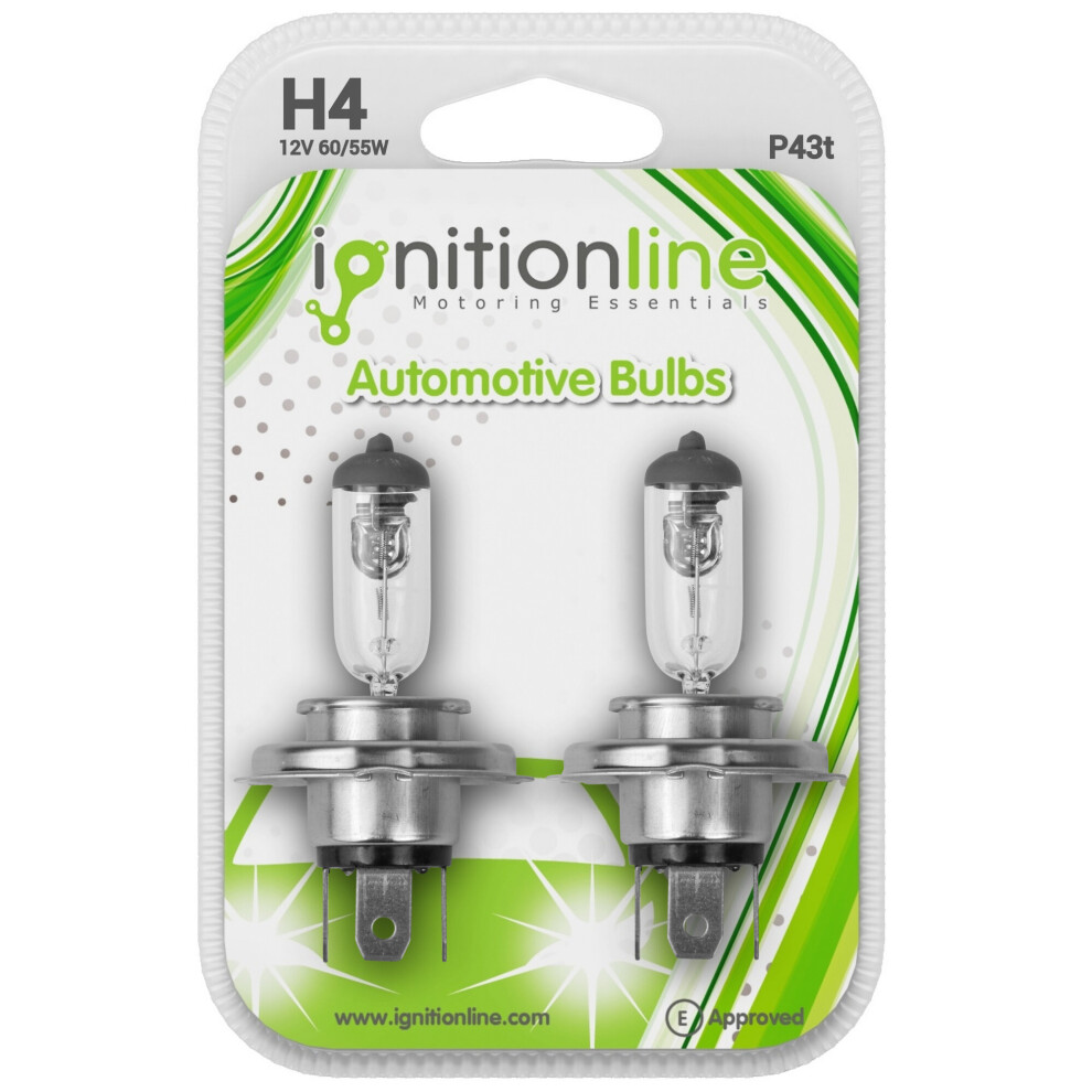 2 x H4 472 12V 60/55W Headlamp Headlight Fog Dip Beam Halogen Car Bulbs P43t
