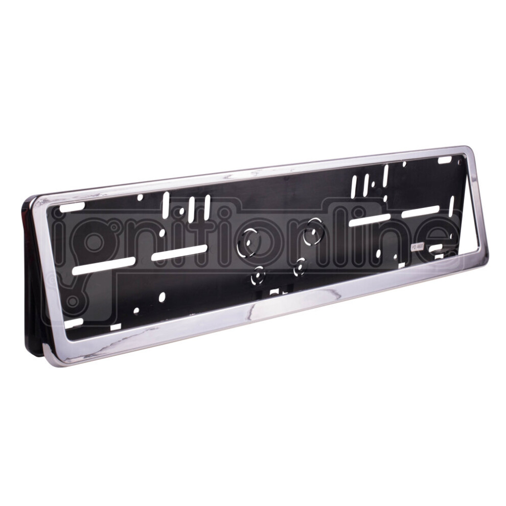 ABS Chrome Look Number Plate Surround Streetwize Stylish Simple Fit Back Plate