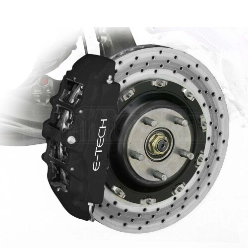 E-Tech Black Wheel Brake Caliper Paint Heat Resistant Car Also For Engine Bay 1