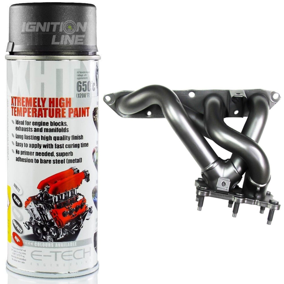 E-Tech Xht Vht Exhaust Extremely High Temperature Spray Paint - Graphite 400Ml 5018413096034