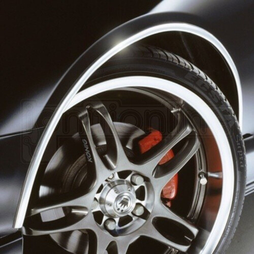 E-Tech Self Adhesive Universal Vehicle Arch Guard Wheel Trim Protector - Chrome 1