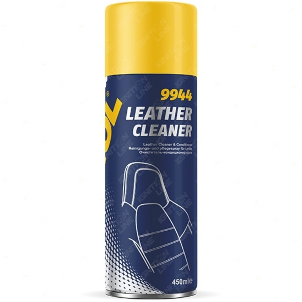 Mannol Leather Cleaner & Conditioner Car Interior Spray Restores Seats 450Ml