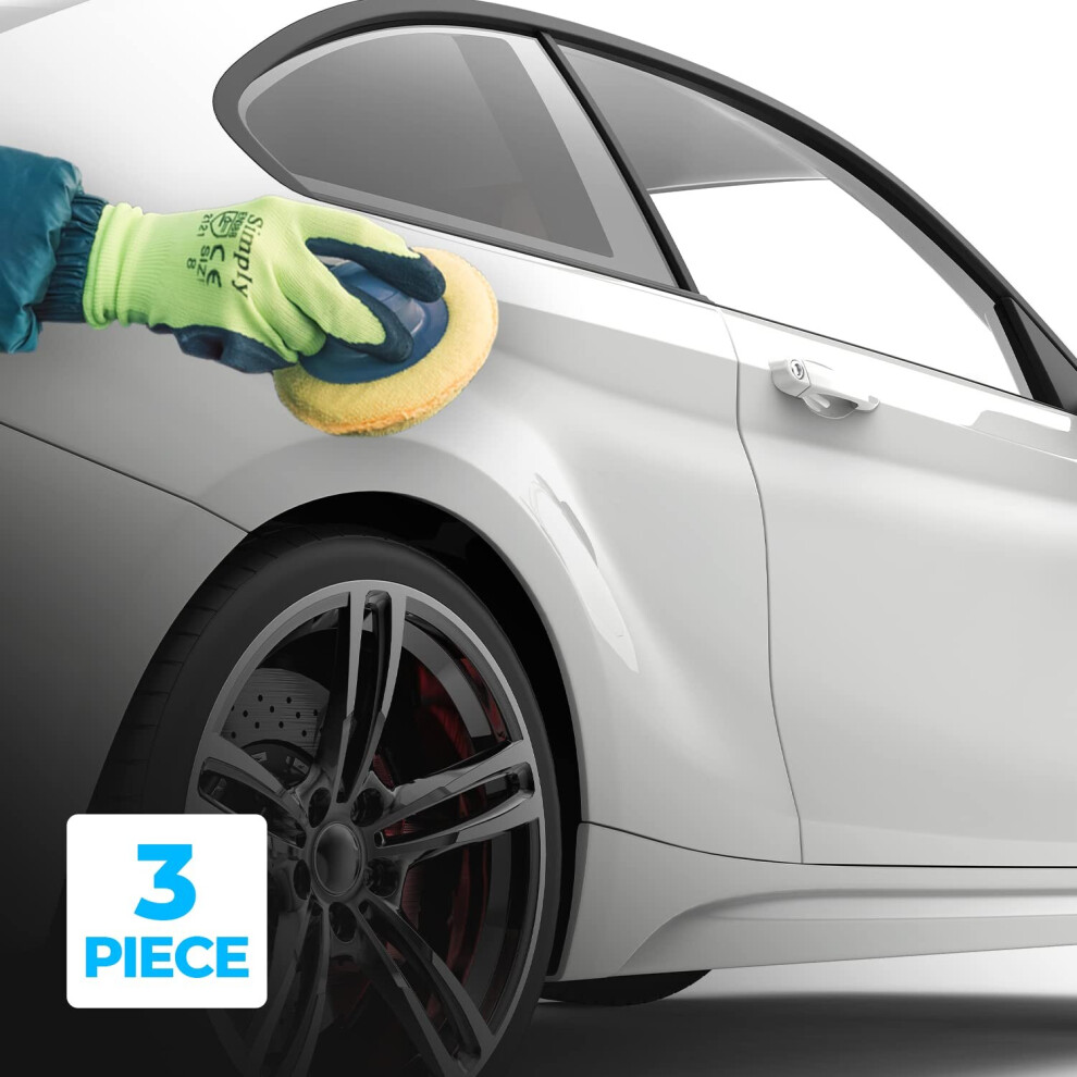 Simply Auto Polishing & Wax Sponge Set - Quality Shiny Car Valet Microfibre Pads 5056563101215