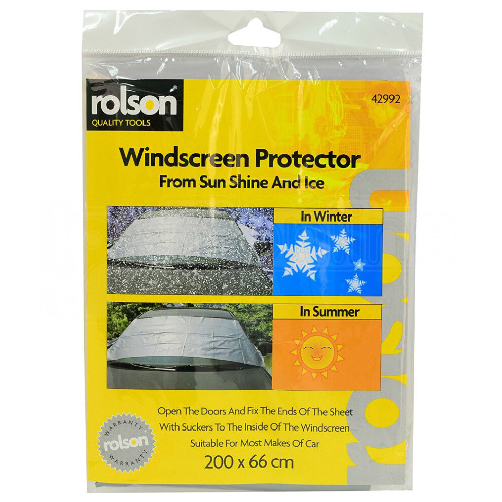 Rolson Car Windscreen Protector Winter Ice Snow Windshield Cover Screen Shade Foldable