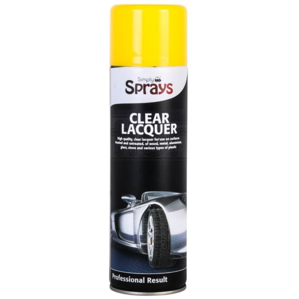 Simply Clear Lacquer Spray Coating Metal Wood Glass Plastic Aluminium 500Ml 5037409056104