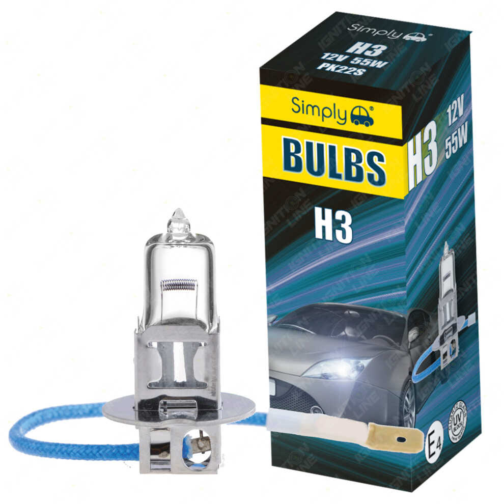 H3 453 12V 55W Halogen Headlamp Headlights Fog Main Beam Car Bulb Pk22s Light 5037409057132