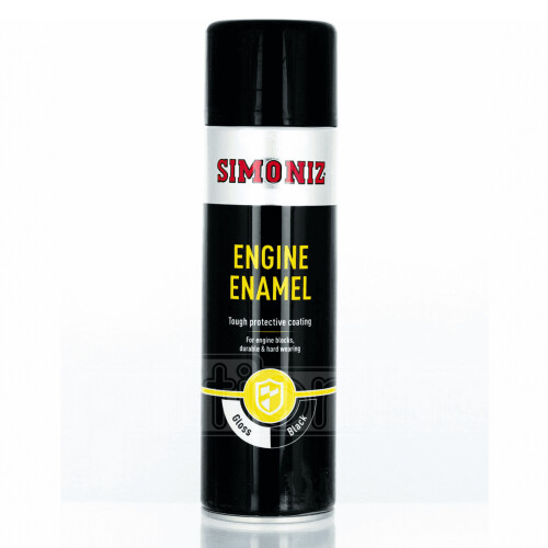 Simoniz Simoniz Gloss Black Engine Enamel Car Spray Paint Aerosol Can 500ml