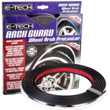 E-Tech Self Adhesive Universal Vehicle Arch Guard Wheel Trim Protector - Chrome