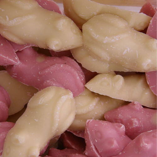 Hannah's Pink & White Mice 400gm 1
