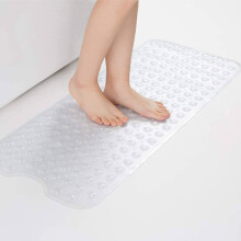 (Crystal, 38 X 70 CM) Non Slip Shower Mat Anti Allergy Bath Mat Tub Mat