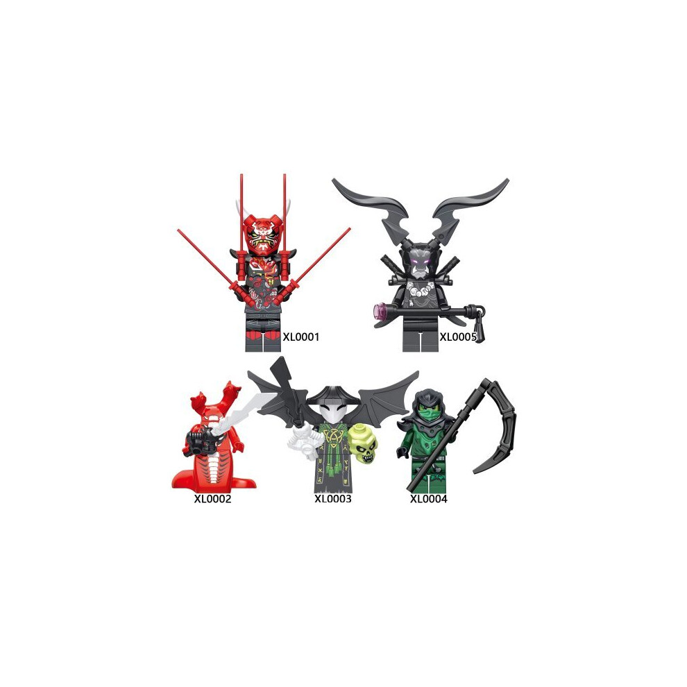 5pcs Ninjago Mini Figures Moro Snake Monster Omega Skull Wizard Building Block Toys Kids Gift