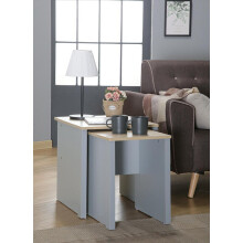 (Grey) Wooden Nest of Tables Available in Grey/Oak or White/Oak