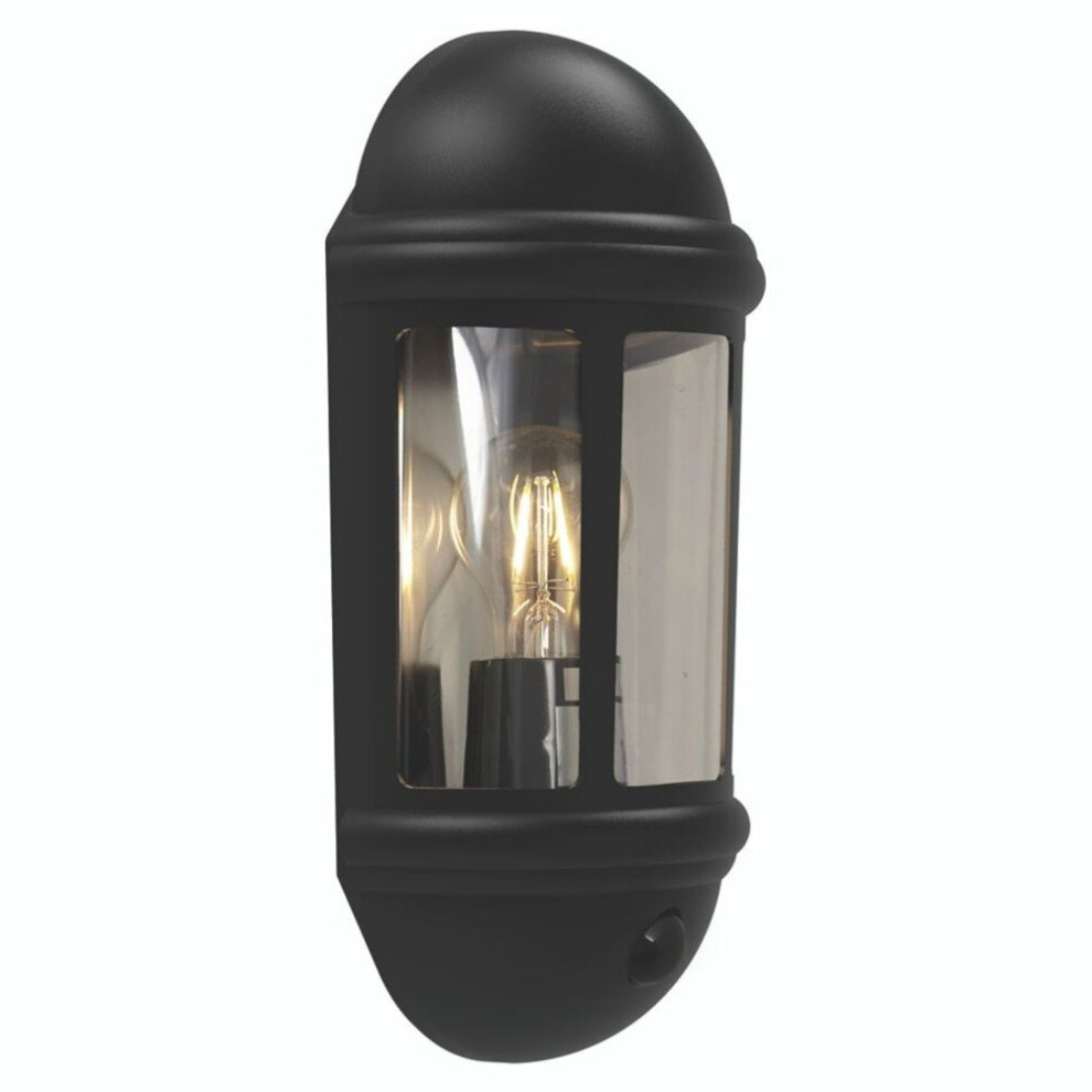 4Lite 4L2/3411 Outdoor Half Lantern Fitting With Pir Sensor Light