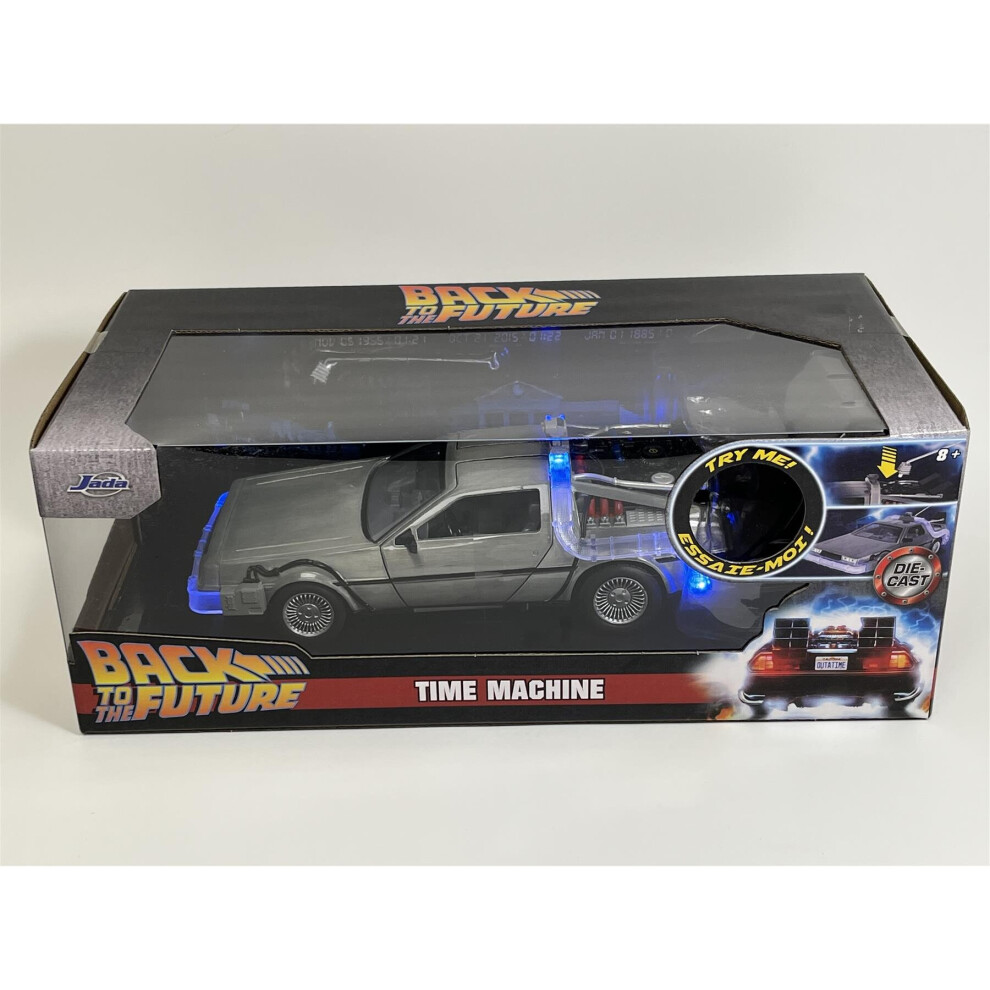 Back to the Future Time Machine Working Lights 1:24 Scale Jada 253255038