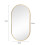 Living And Home Modern Oval Metal Wall Mirror Bathroom Mirror Gold 4