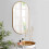 Living And Home Modern Oval Metal Wall Mirror Bathroom Mirror Gold 7