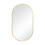 Living And Home Modern Oval Metal Wall Mirror Bathroom Mirror Gold 3