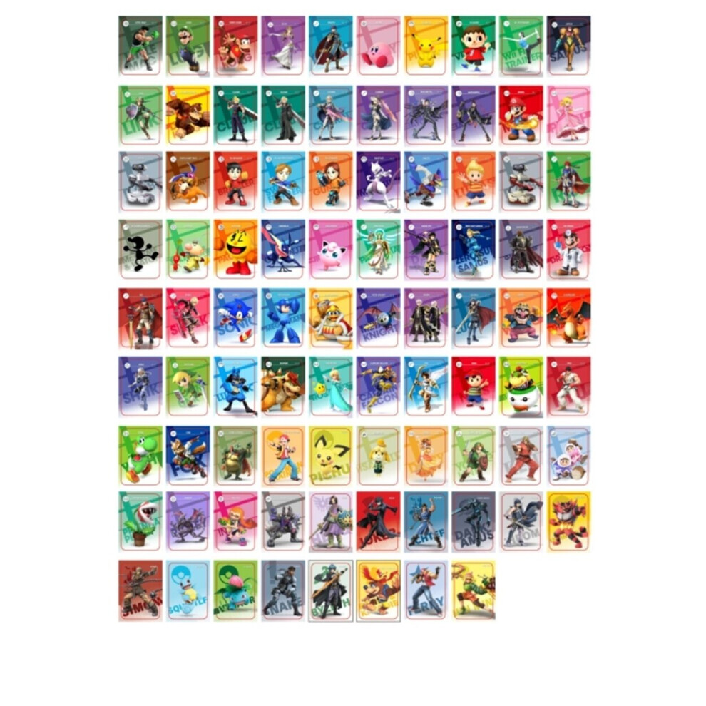 (Mini Size 88PCS) Smash Brothers amiibo Cards Compatible With Nintendo Super Smash Bros Series Games