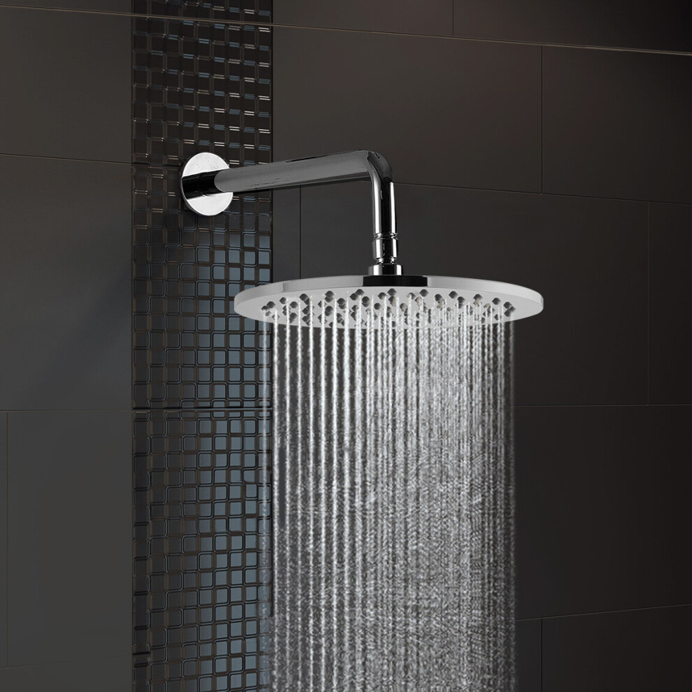 Contemporary Chrome Round 200 mm Overhead Rainfall Shower Head