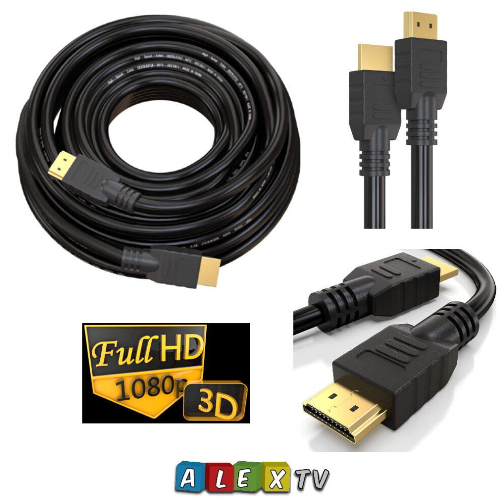 15M PREMIUM HDMI CABLE V1.4 HIGH SPEED ARC LONG LEAD FULL HD 1080P 4K 3D