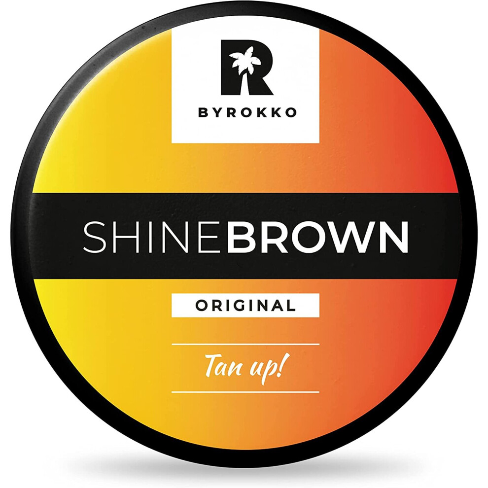 BYROKKO Shine Brown Sunbed Tanning Accelerator (190 ml), Sunbed Cream Effective in Sunbeds & Outdoor Sun,