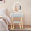 ELECWISH (Oval 4) Vanity Table Set LED Mirror Makeup Dressing Table 5