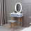 ELECWISH (Oval 4) Vanity Table Set LED Mirror Makeup Dressing Table 1