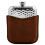 6oz Hammered Pewter Hip Flask with Genuine Tan Leather Pouch 2