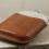 6oz Hammered Pewter Hip Flask with Genuine Tan Leather Pouch 4