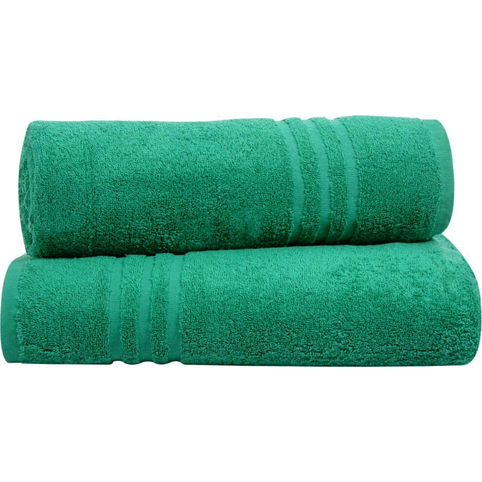 (Teal) 2 X Large Jumbo Bath Sheets 100% Egyptian Cotton Super Soft Big Bath Sheet Towel