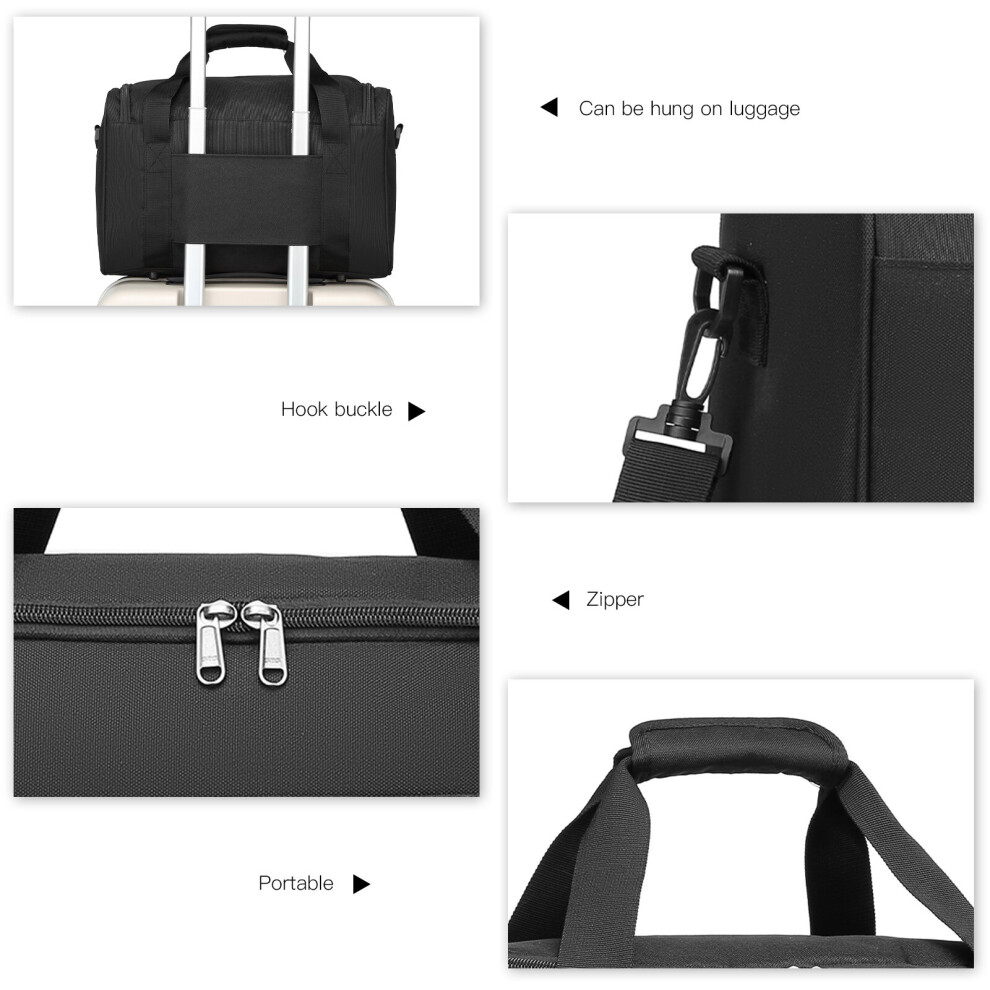 (Black) Kono 40x20x25 Under The Seat Holdall Cabin Hand Luggage Carry ...