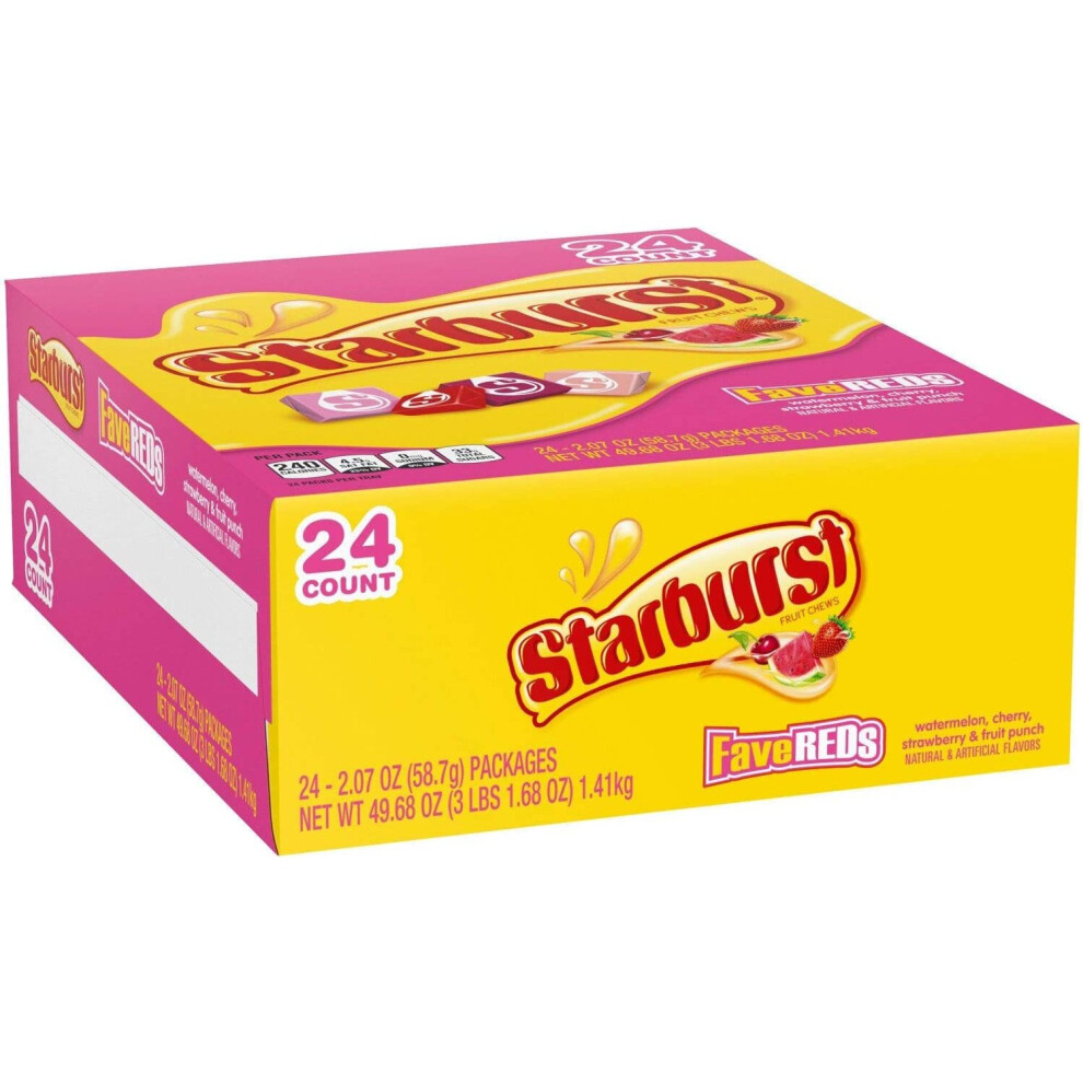 Starburst Fave Reds Fruit Chews 45g ( Pack of 24 )