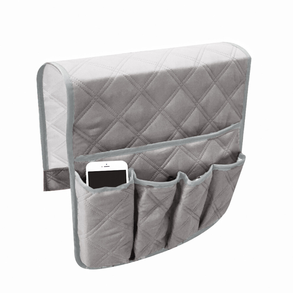 (Grey) Sofa Arm Rest Organiser Hanging Sofa Caddy Storage Bag Couch Organiser