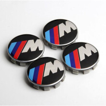BMW M Series Wheel Cap Power Logo Black Center Cover Car Emblem 68MM